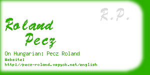 roland pecz business card